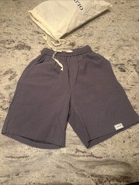 Casual Drawstring Men’s Hybrid Shorts in Slate Gray